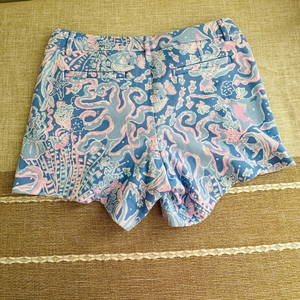 Lilly Pulitzer Callahan Knit Blue and Pink Colorful Shorts - Picture 6 of 8